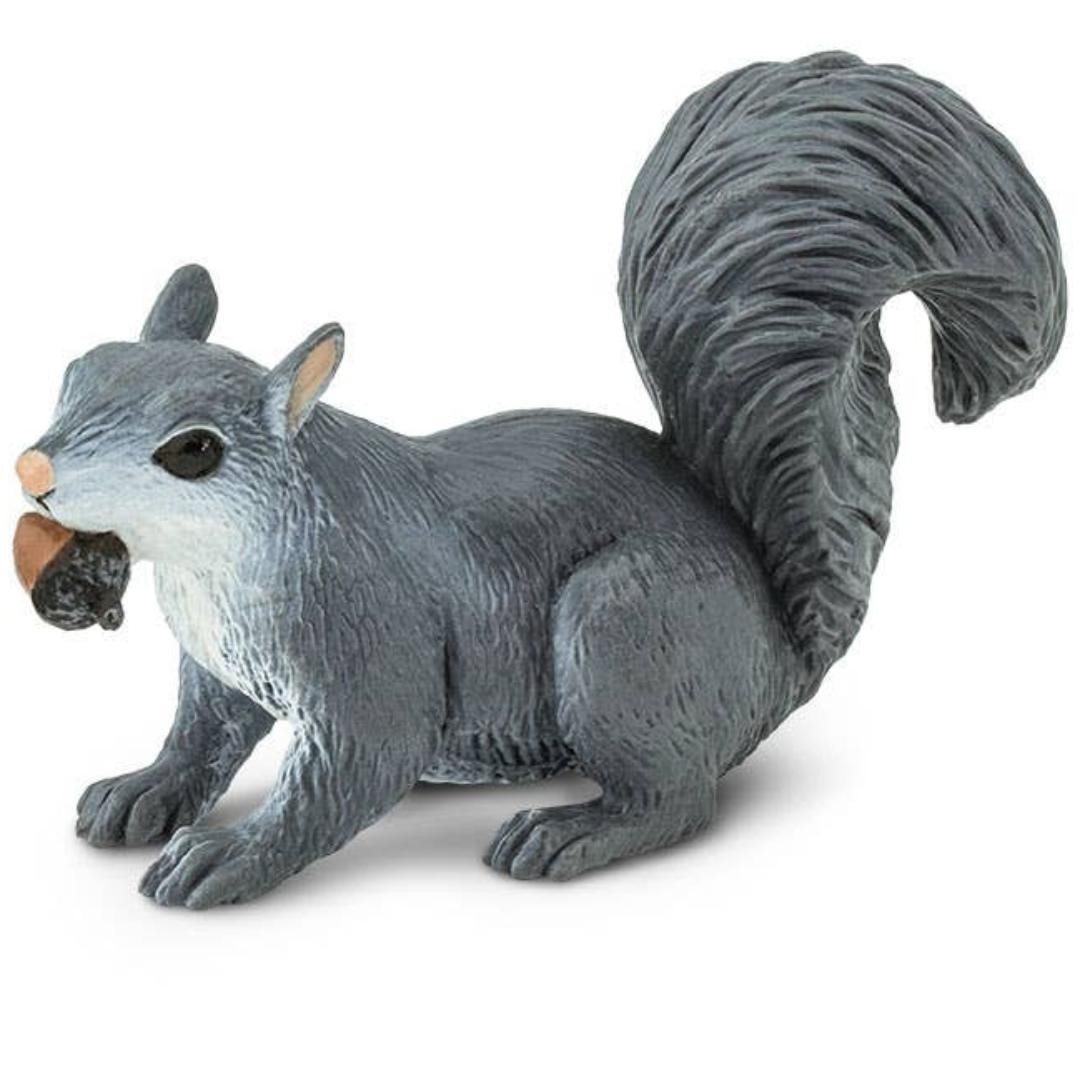 Gray Squirrel Figurine - Woodland Wild Animal Toy Figure - NEW Safari Ltd 296129