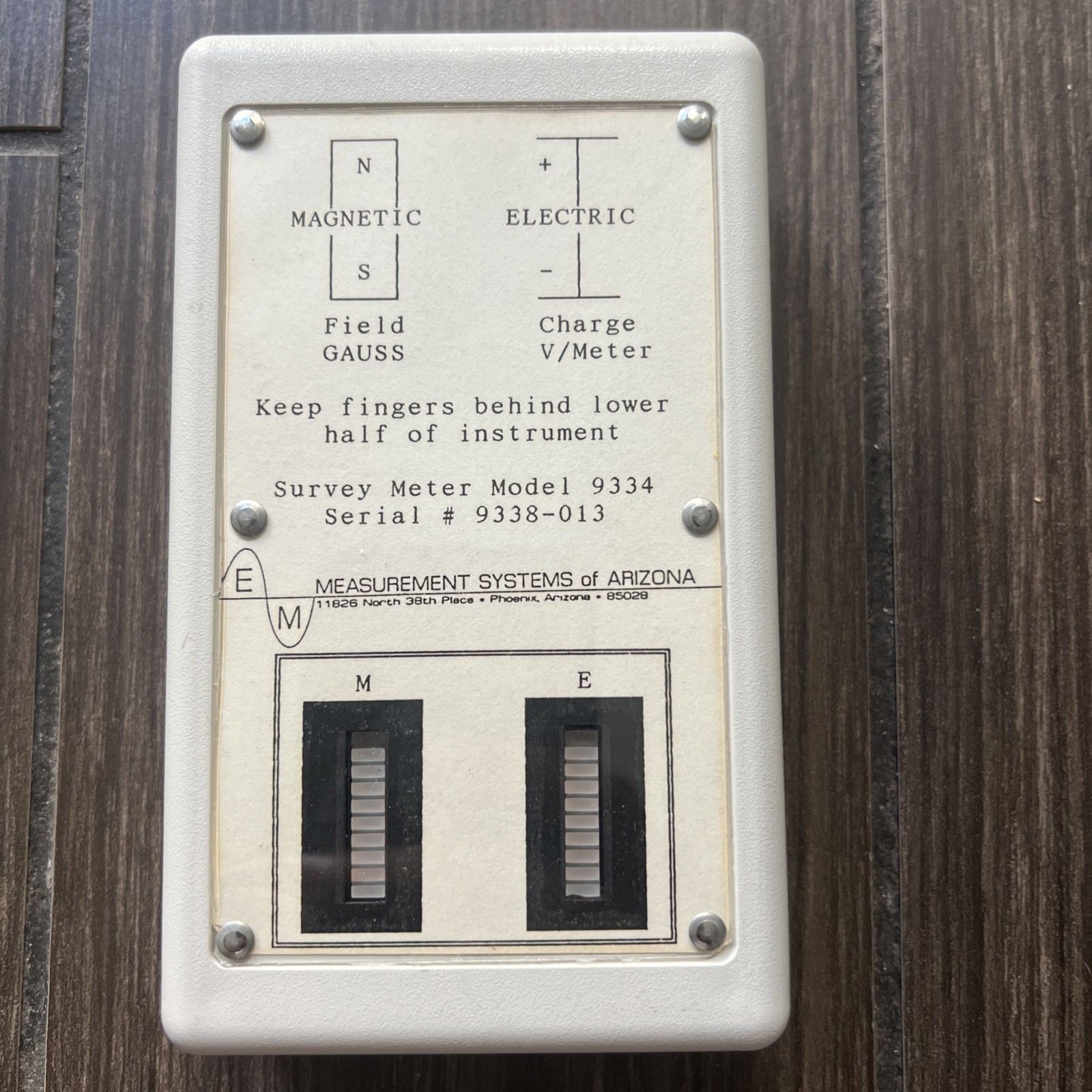 Magnetic Electric Gauss Survey Field Meter #9334 Measurement Systems of Arizona