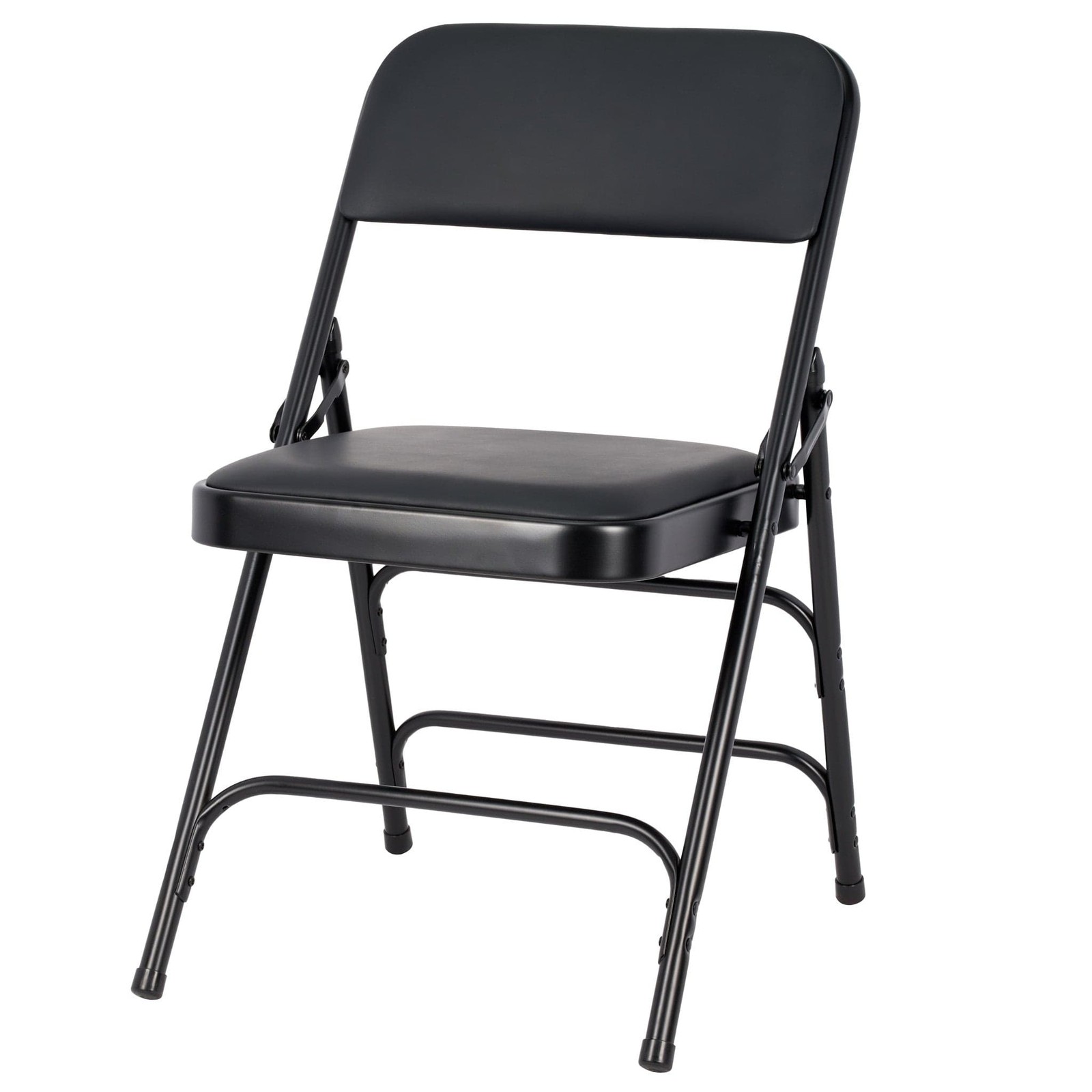 Vinyl Cushion Folding Metal Chair with Steel Frame by Chivari