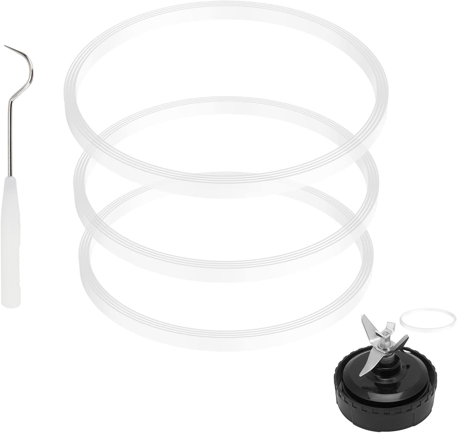 3 Pack Rubber Gaskets Replacement Seal White O-Ring for Ninja Pro Blender Replac