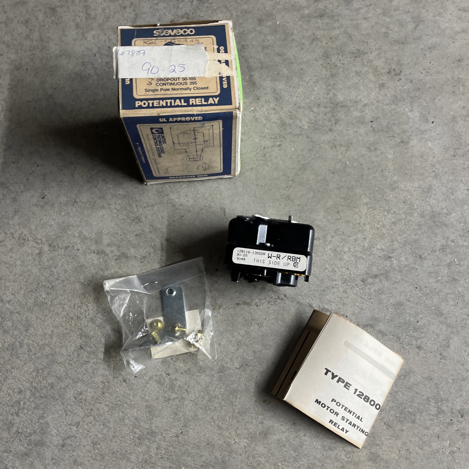 Steveco/Essex 90-25 RBM Type 128000 Relay New (old stock) Qty-1 Free Shipping!