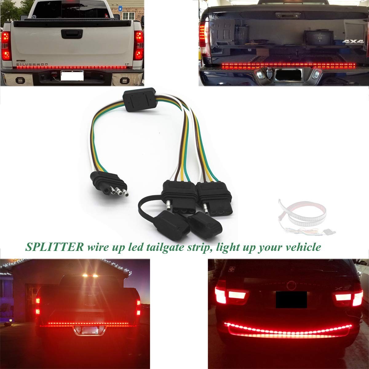 Heavy-Duty 4-Way Y-Splitter Connector for Multi-Light Trailer Applications