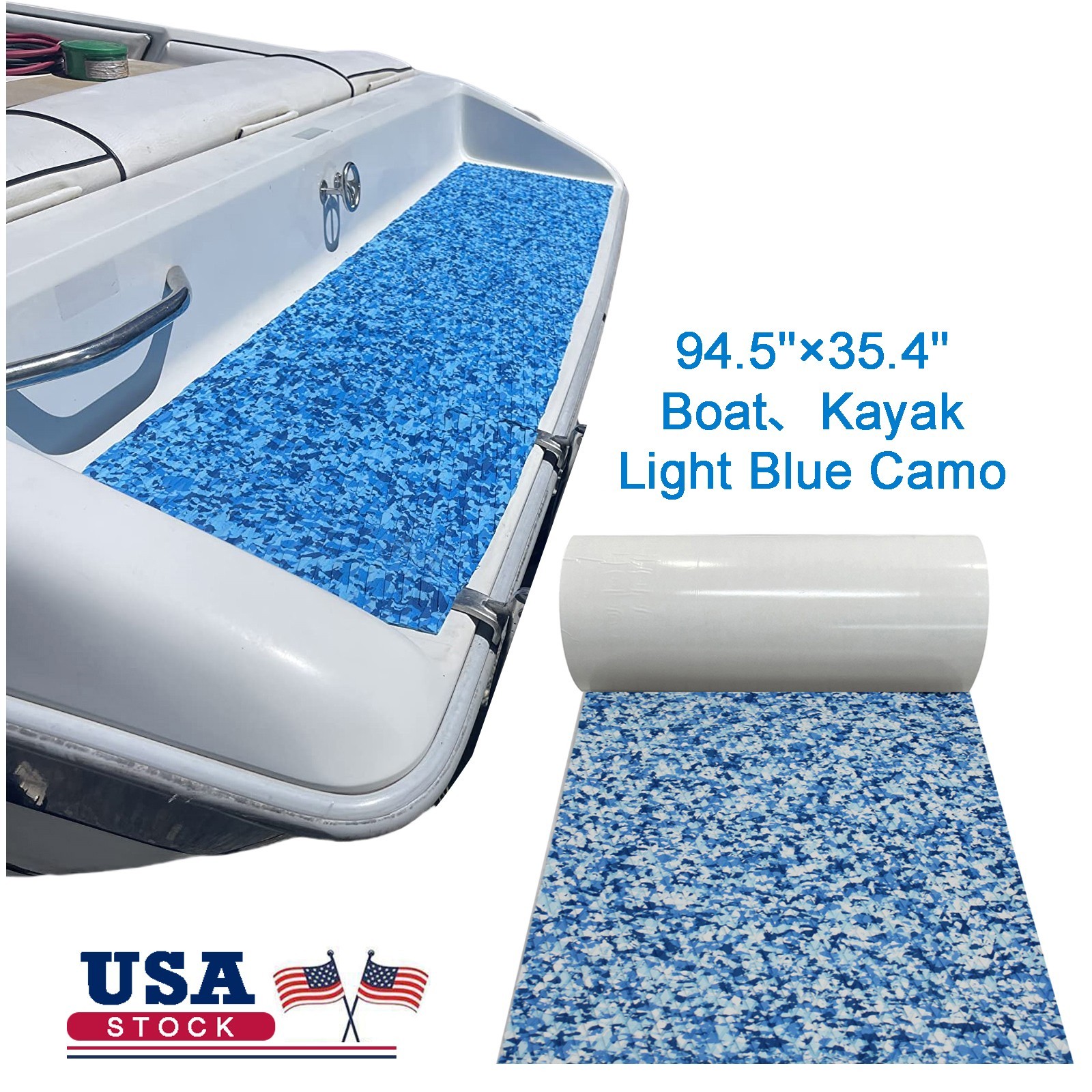 EVA Foam Boat Flooring Blue Camo Non-Slip Mat Marine Decking for Swim Platform