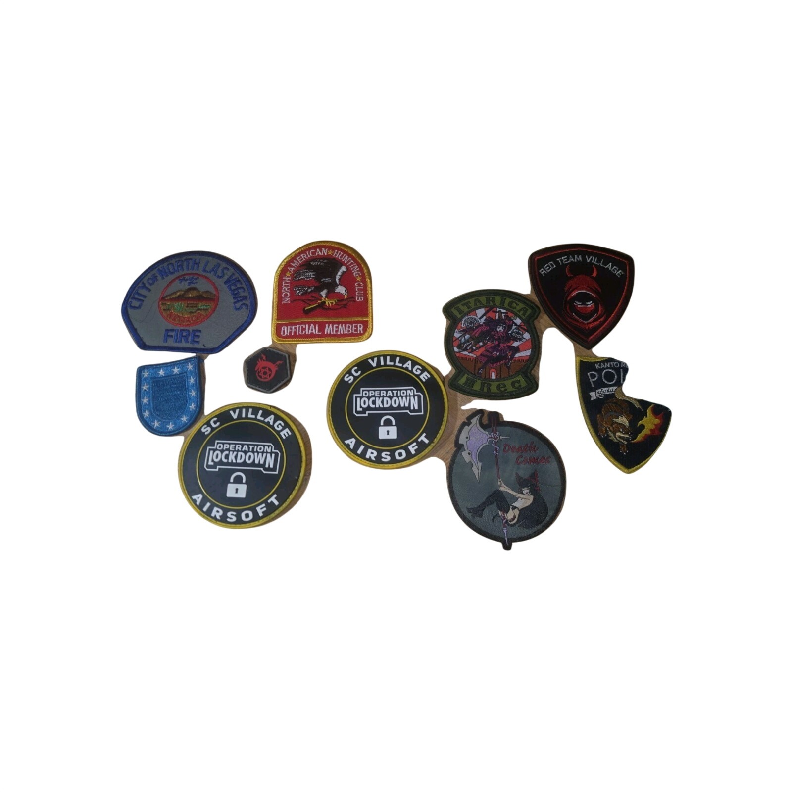 Tactical Morale Patch Lot 10 Hook Loop Airsoft Military Embroidered Set USA