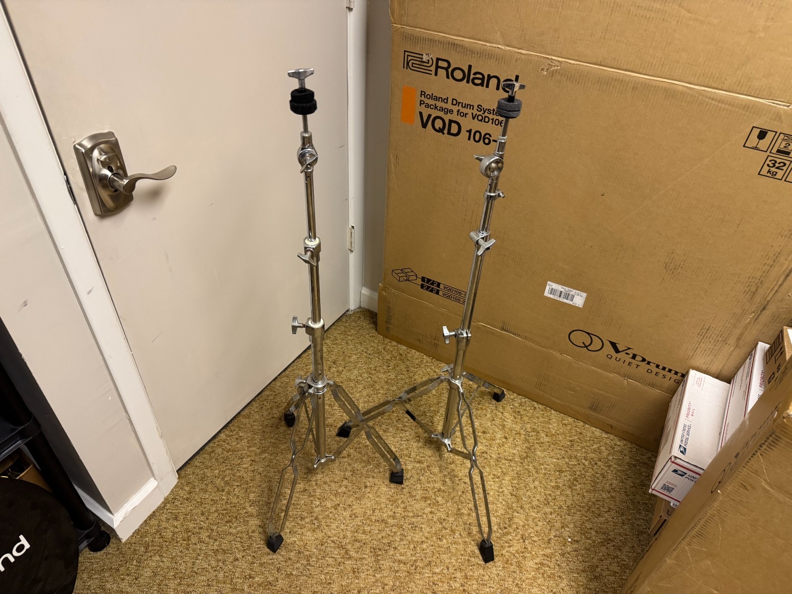 2 Pack - Straight Cymbal Stands - Double Braced