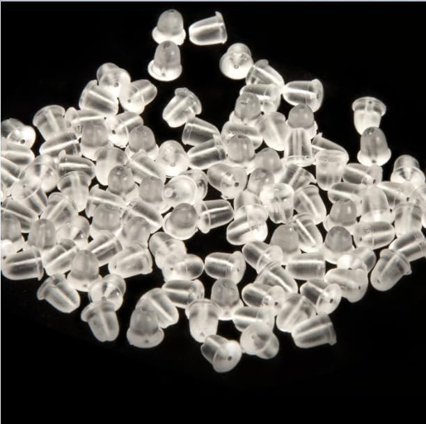 Silicone Earring Backs Earring Backings Soft Clear Ear Safety Back Pads Backs...