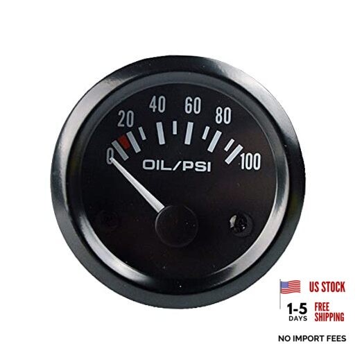 ESUPPORT Universal Car 2" 52mm Pointer Oil Press Pressure Gauge Oil Press Gauge