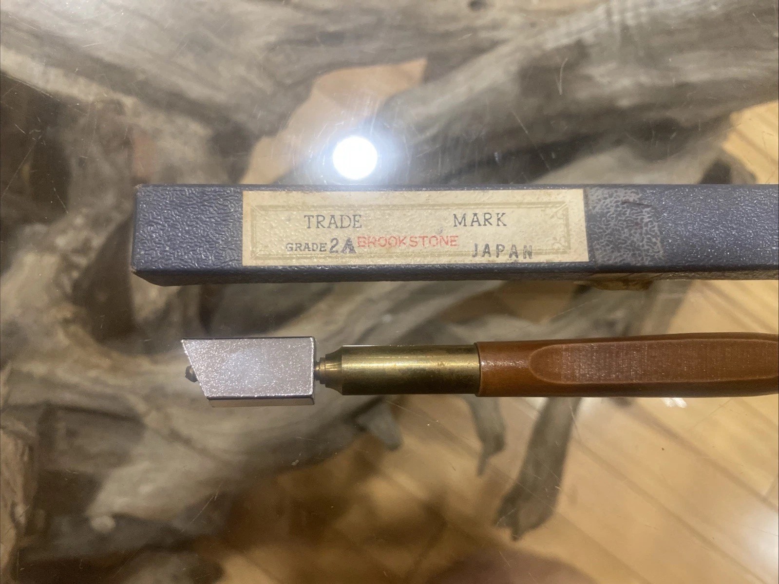 Vintage Brookstone Japan Grade 2a Diamond Glass Cutter with original box