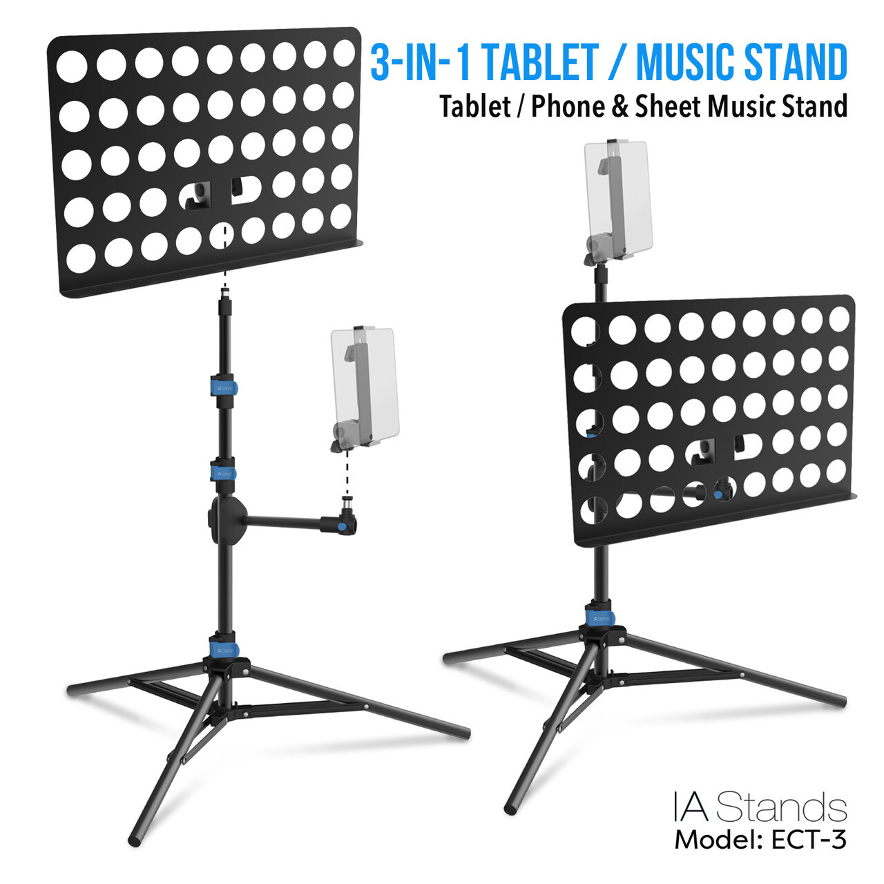 IA Stands ECT3 Sheet Music Tablet Tripod Stand