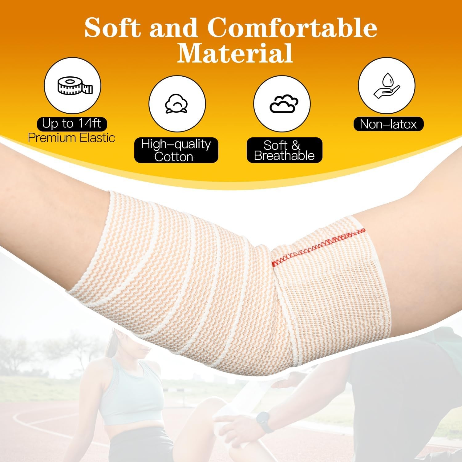 6 Pack Reusable Compression Bandage Wrap