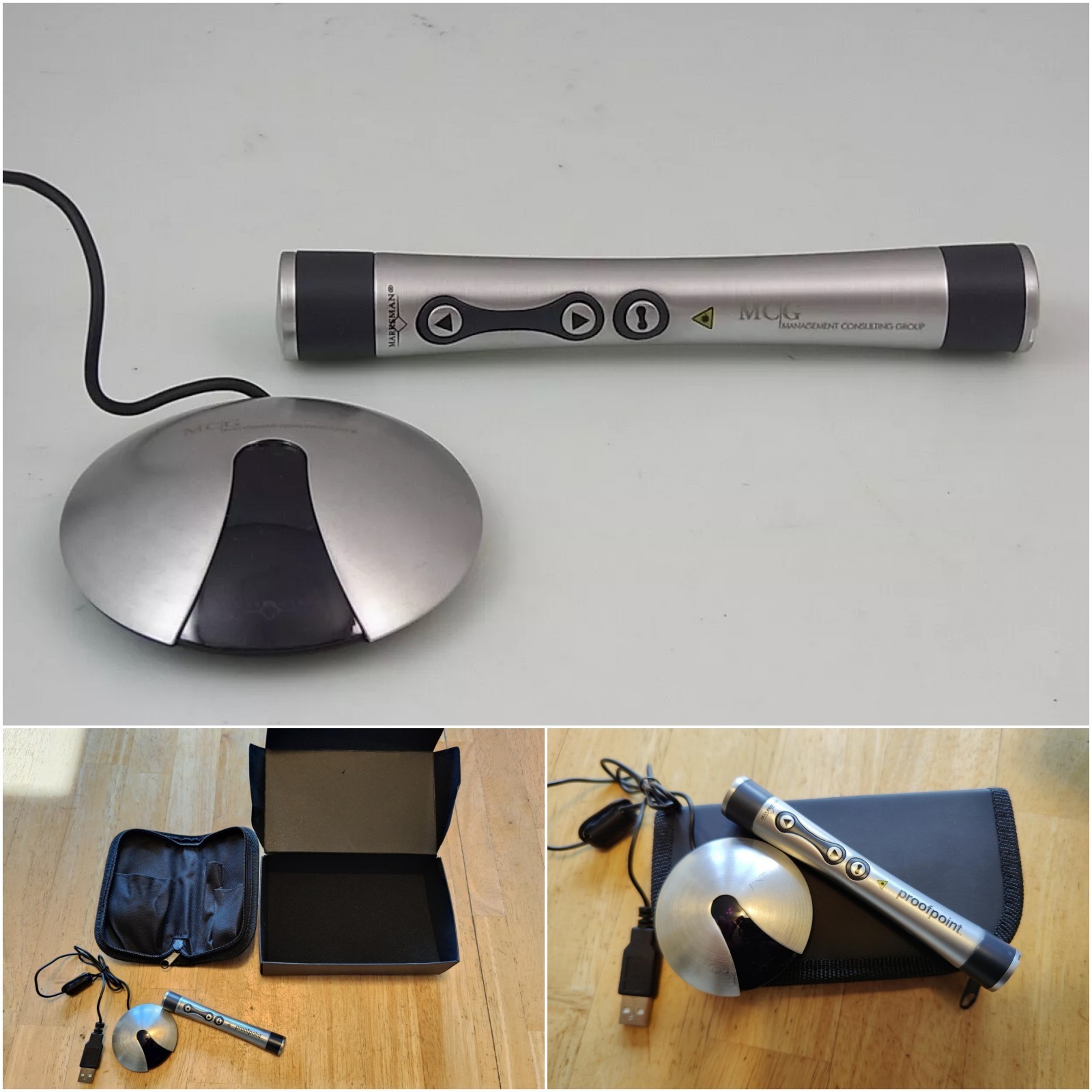 NEW UNUSED Mac PC Remote Control Red Laser Pointer Marksman Zodiac Cls 2 Silver
