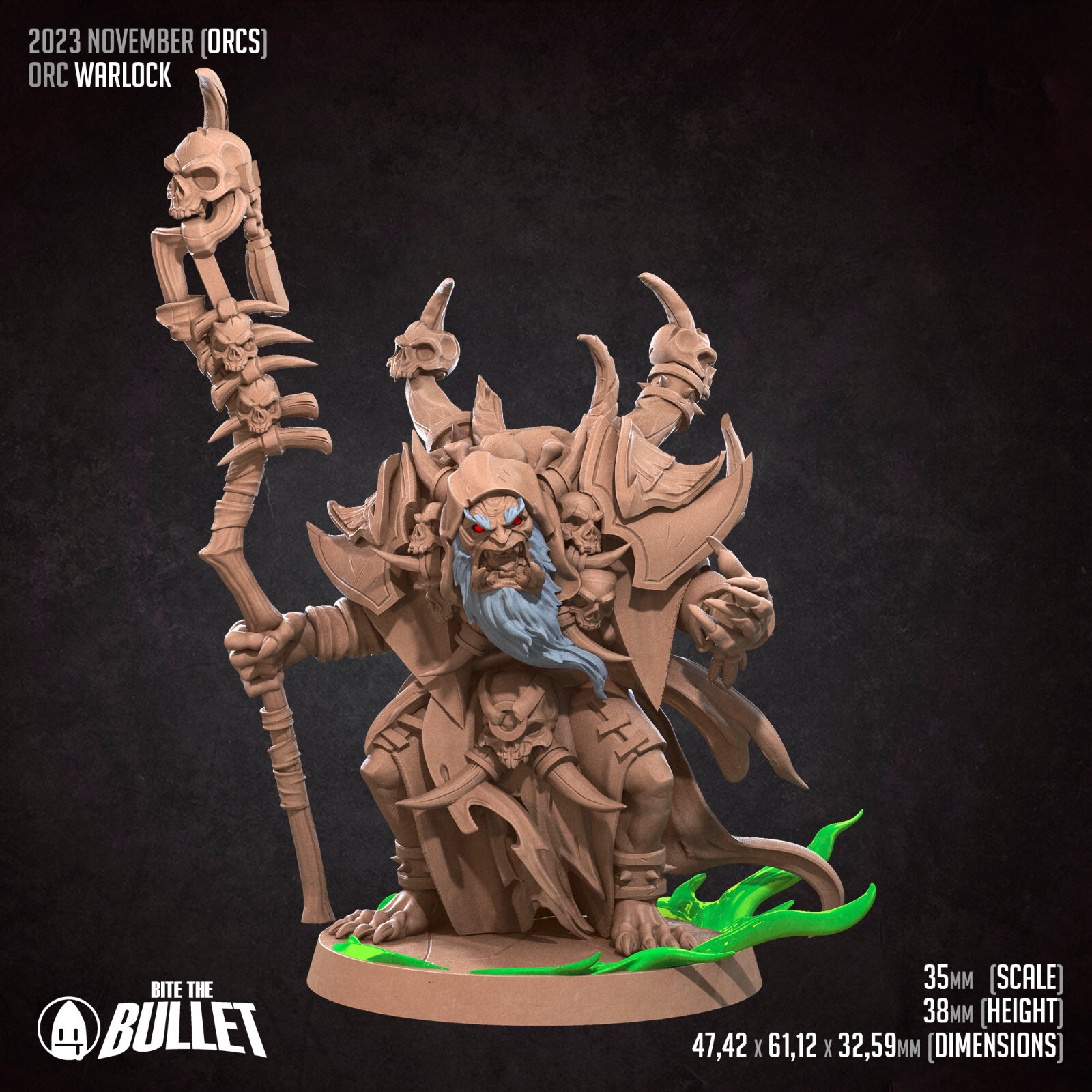 Orc Hero - Warlock / Sorcerer - Bite the Bullet - Dungeons and Dragons