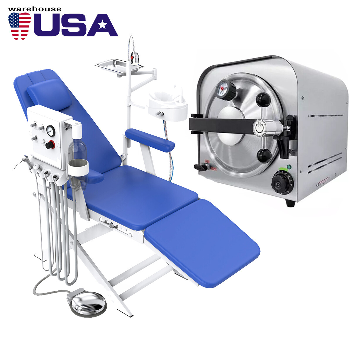 Autoclave Dental Esterilizador Vapor Esterilización/Silla Plegable Turbina Aire