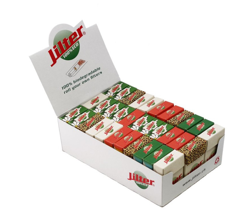 Jilter Rolling Filter – Biodegradable Add-on for Filter Tips – 1 Box (33 Packs)