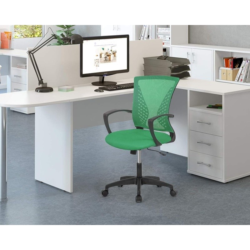 Ergonomic Home Office Chair W/ Lumbar Support Adjustable Mesh Mid Back Wheels US