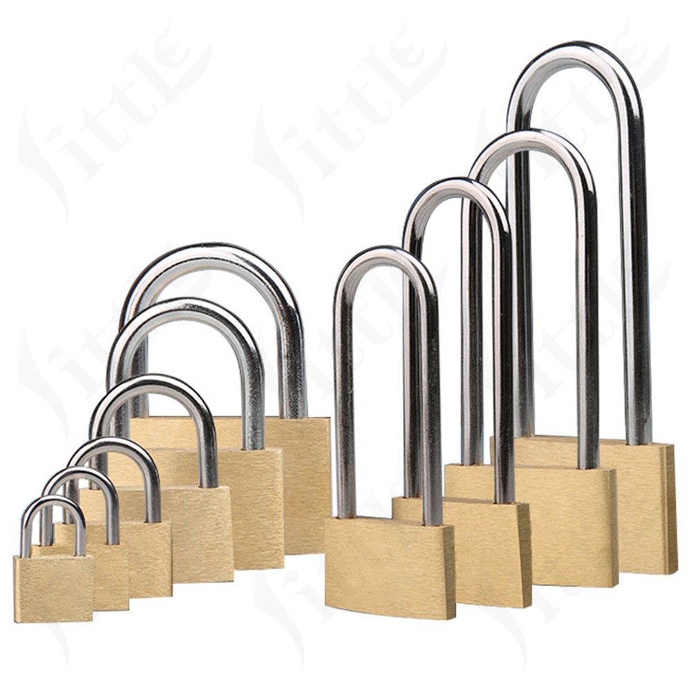 Solid Brass Padlock 20-50mm Security Locker Padlock Safety Lock Long/Short Style