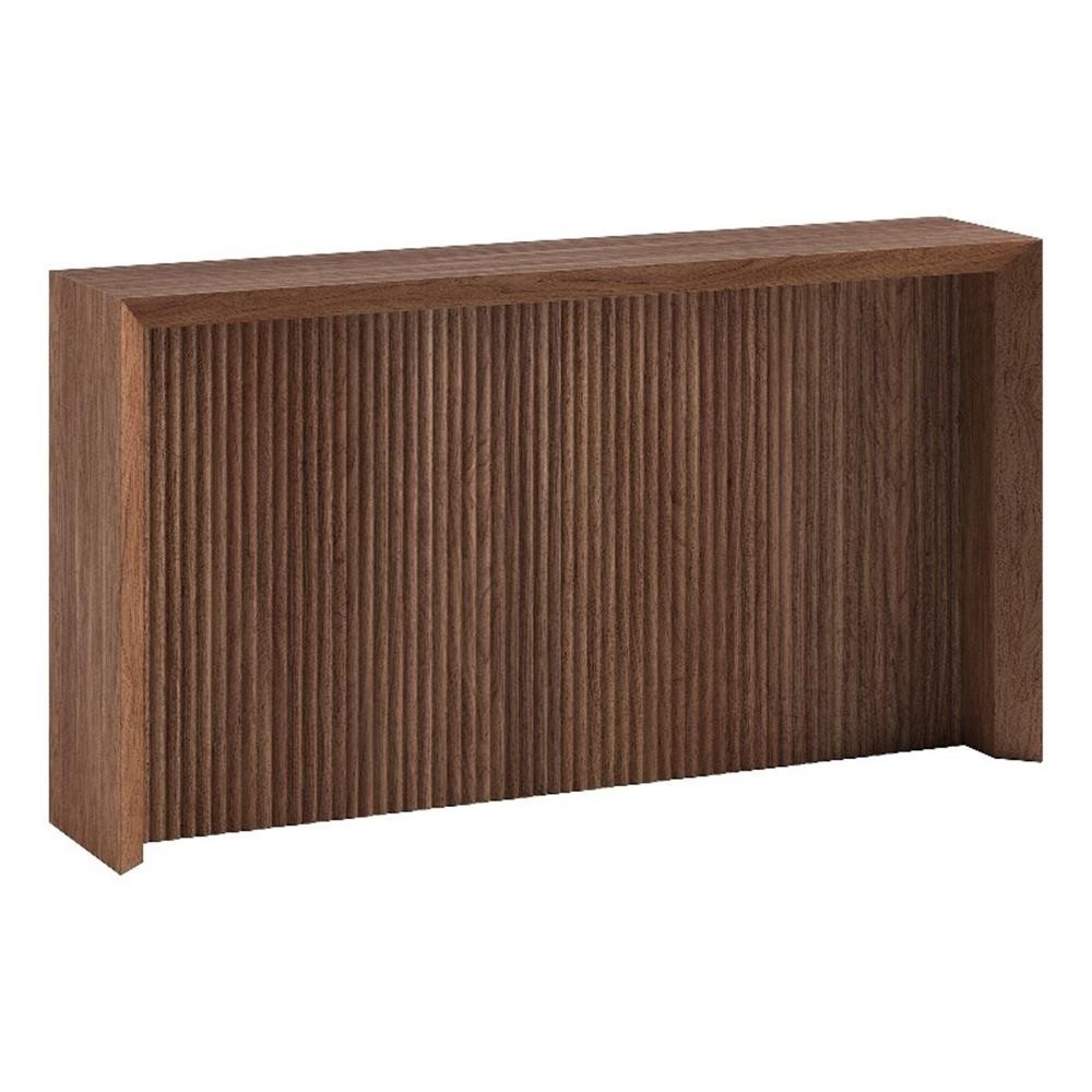 Henn&Hart 55.75" Satin Walnut MDF/PVC Console Table