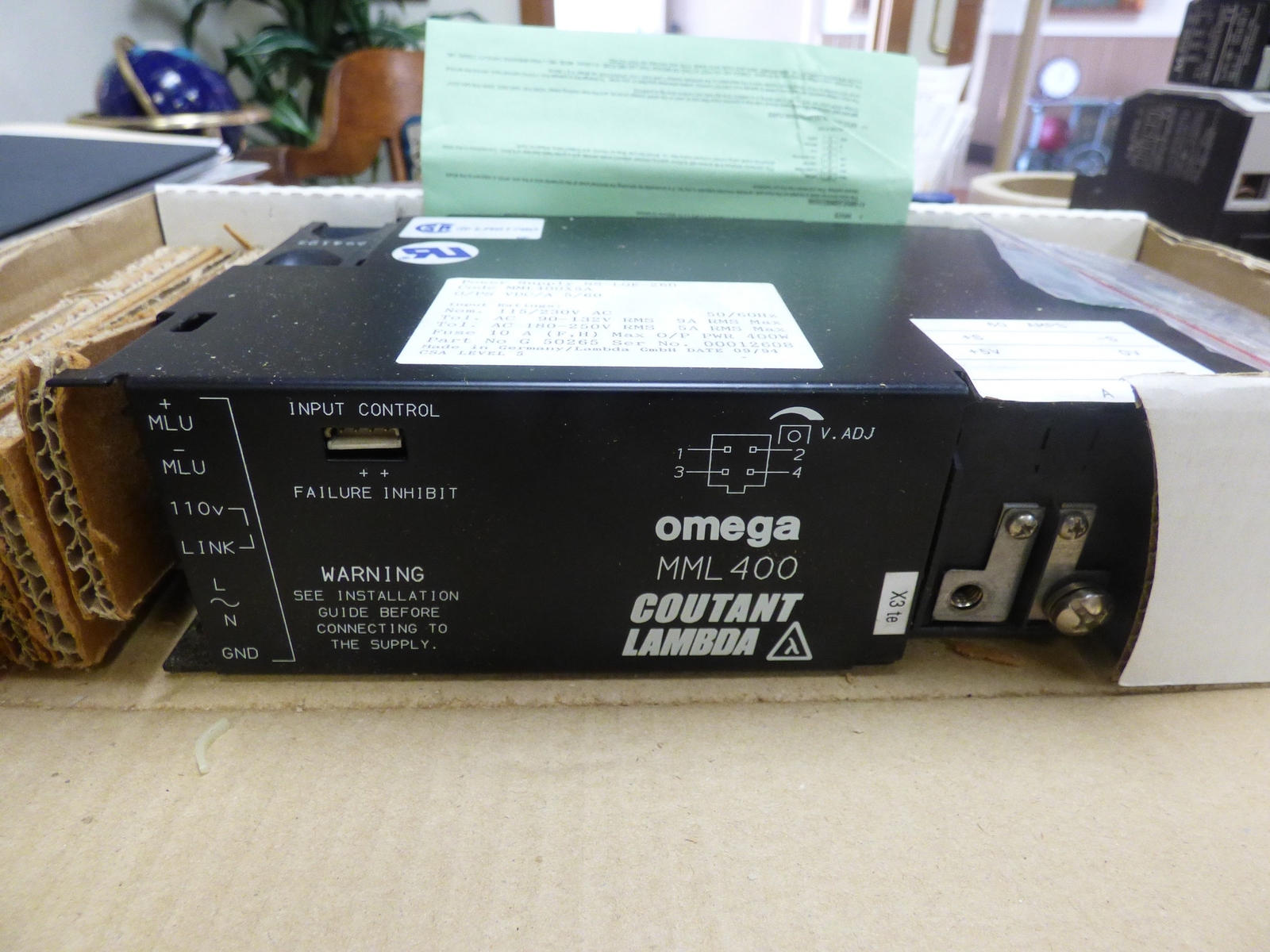 OMEGA MML400X5A COUTANT LAMBDA POWER SUPPLY NS-LGE-260