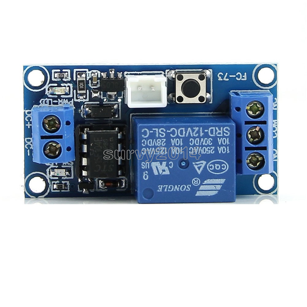 12V 1 Channel Latching Relay Module with Touch Bistable Switch MCU Control
