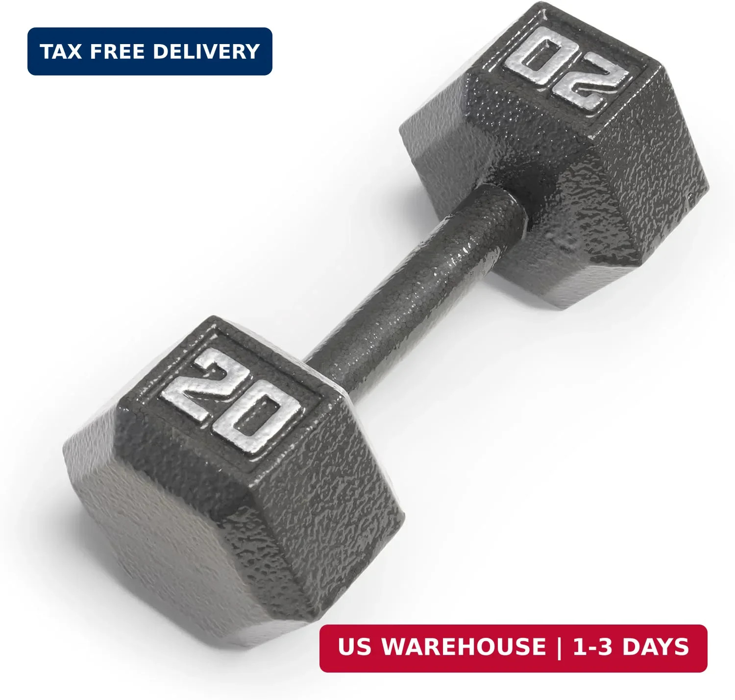 Cast Iron Hex Dumbbells Collection - Available size from 3-lb to 100-lb, S