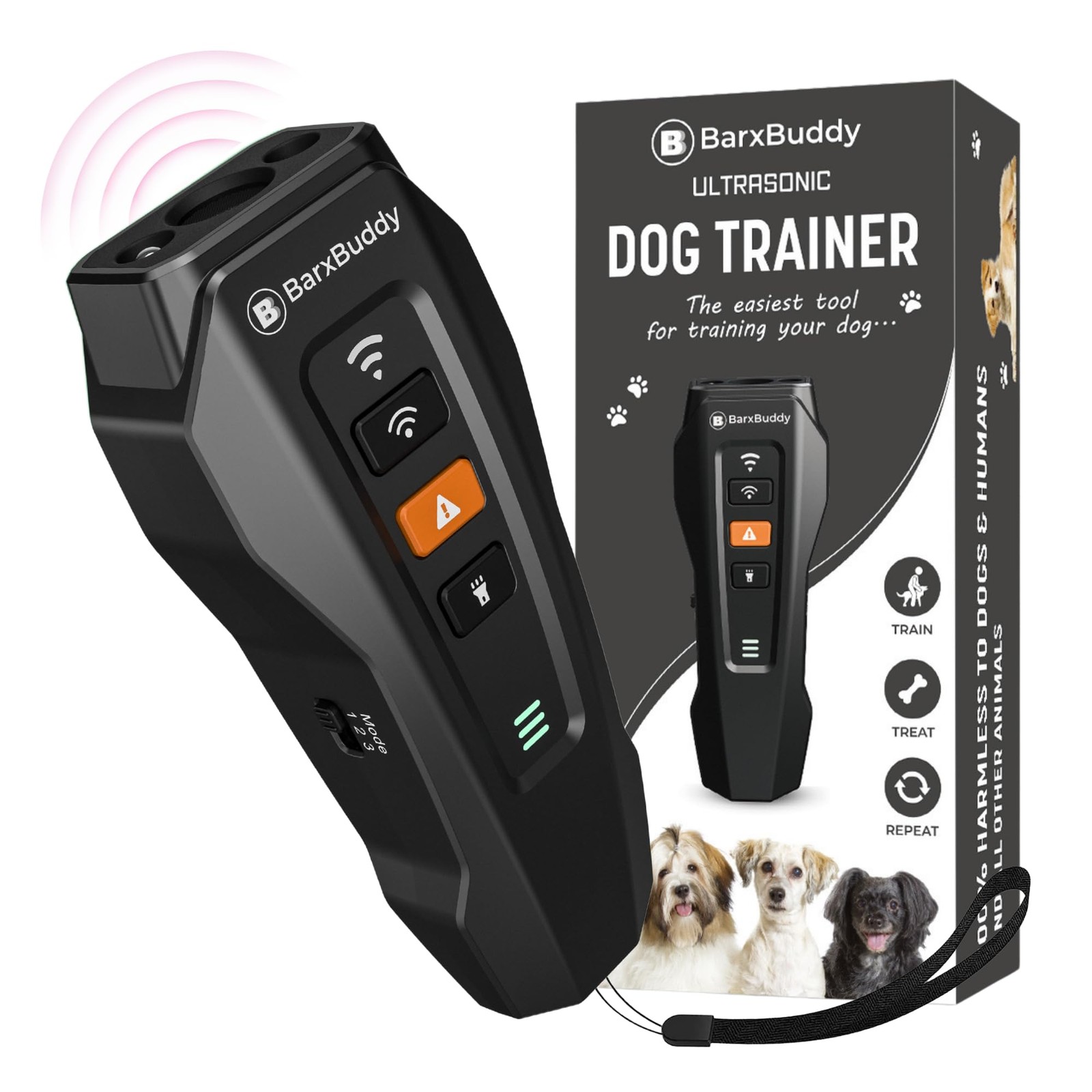 2nd Gen Dog Bark Deterrent Devices | Long Range Ultrasonic | Bark Collar Alte...