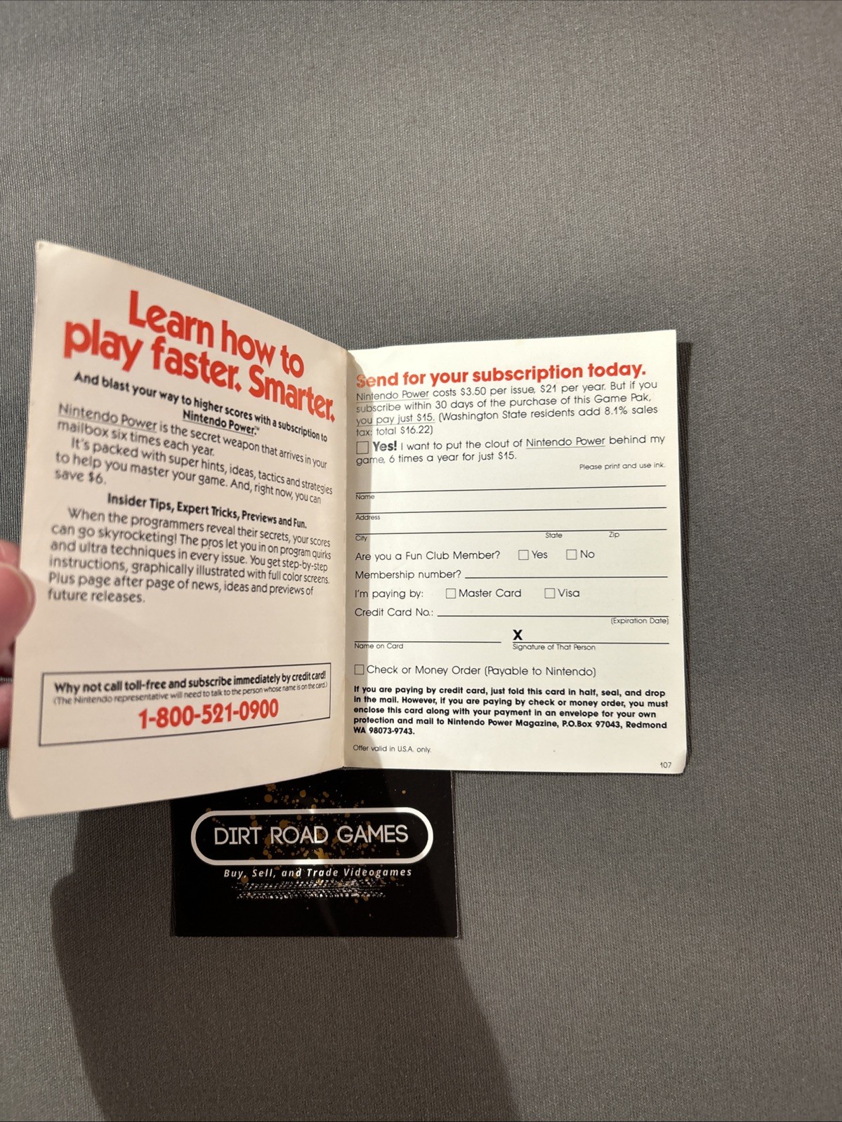 nintendo power NES insert pmg-us
