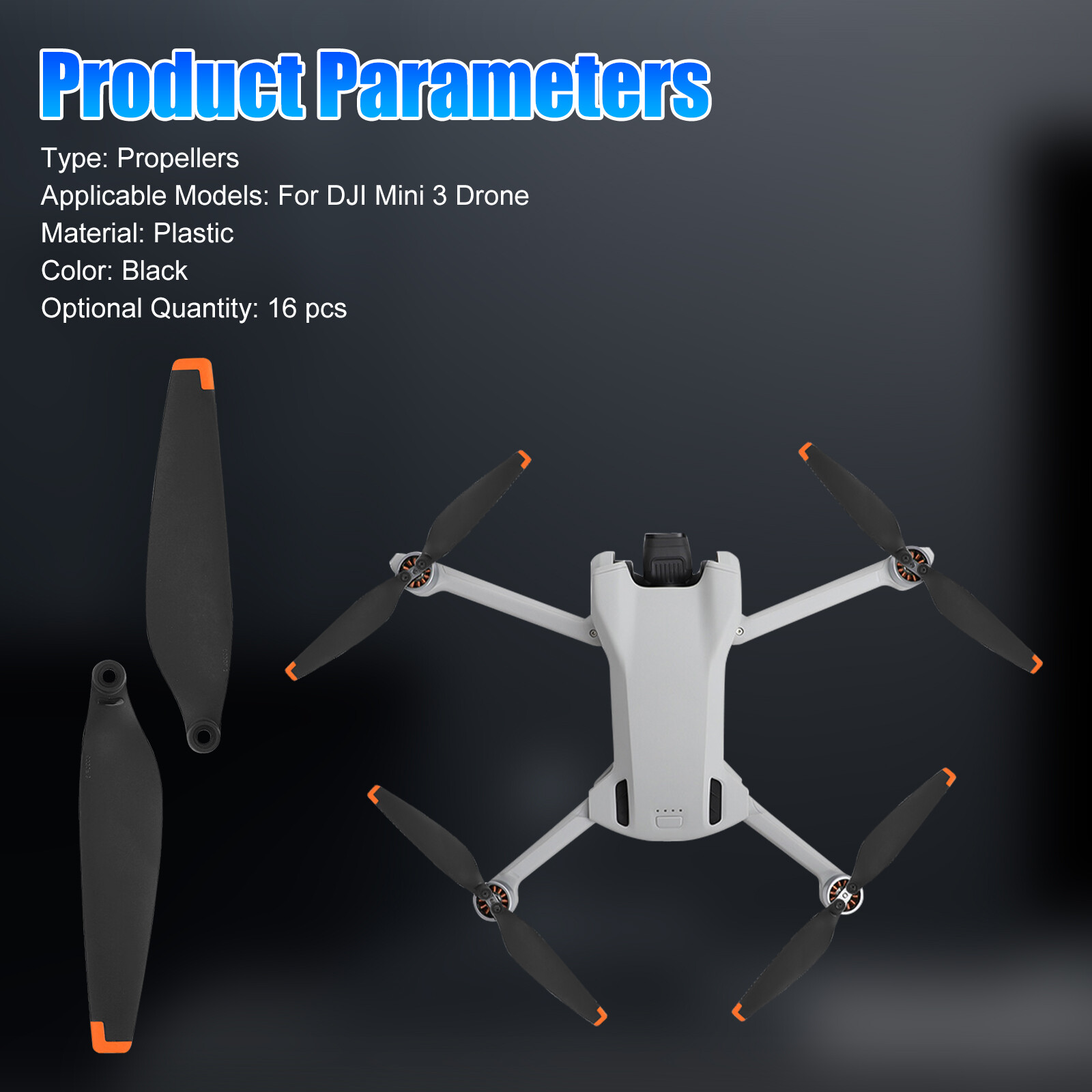16Pcs Low-Noise Propellers Props Blades for DJI Mini 3 Drone Accessories Durable