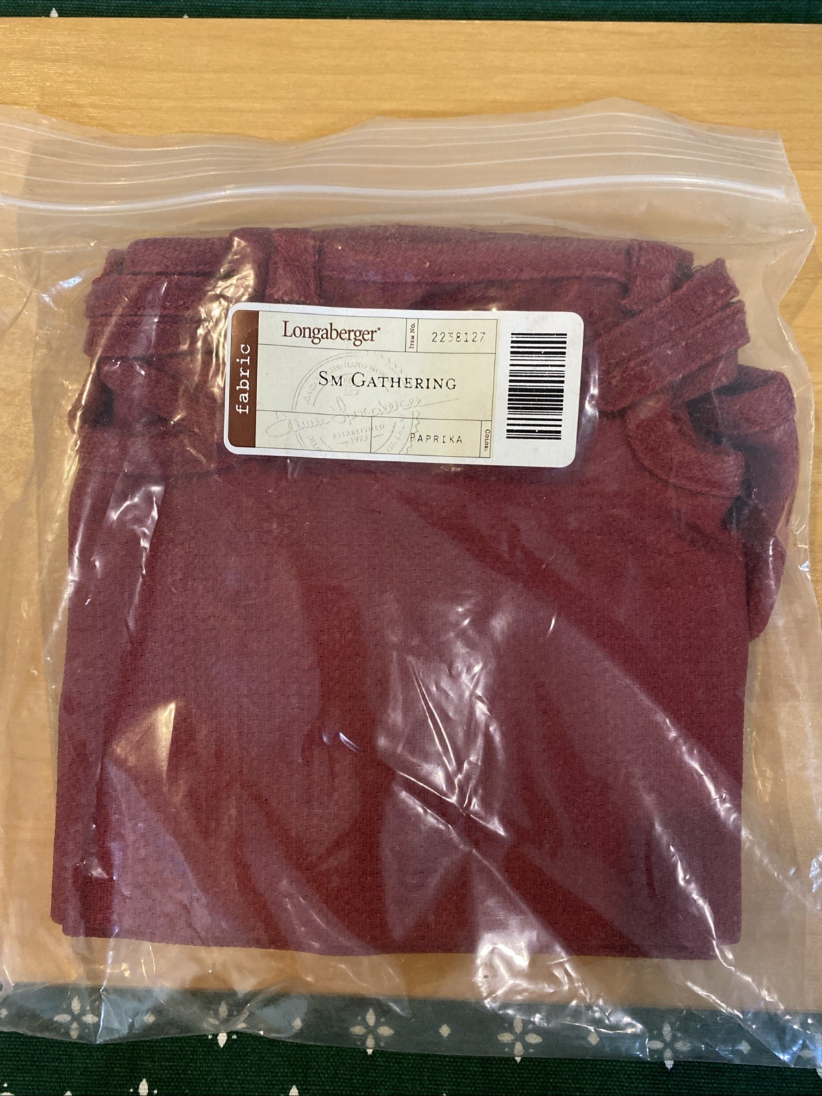 Longaberger Small Gathering Liner Paprika