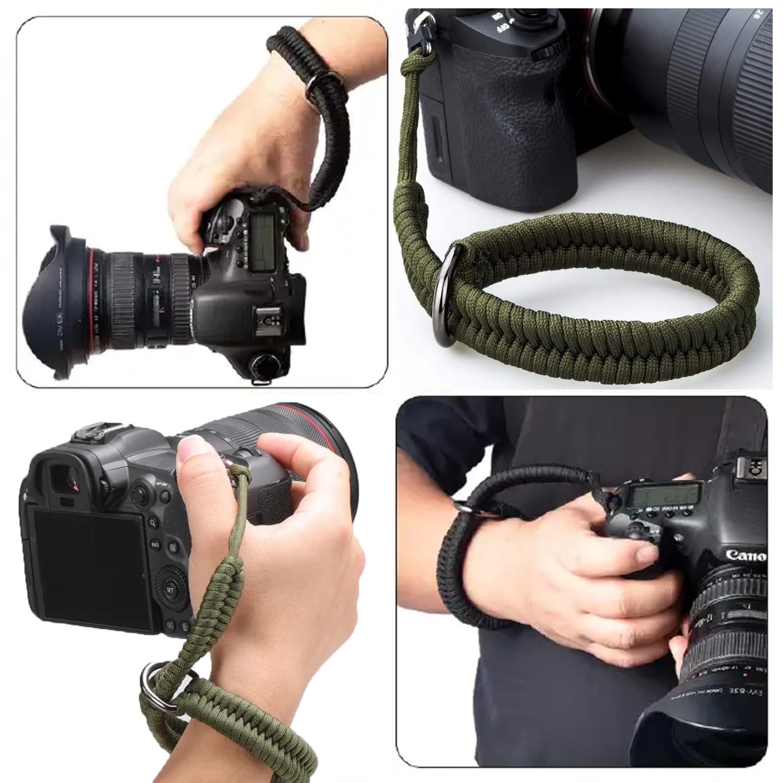Zilotusnte Camera Wrist Strap, Rope Small, Black, Red, Silver Gray