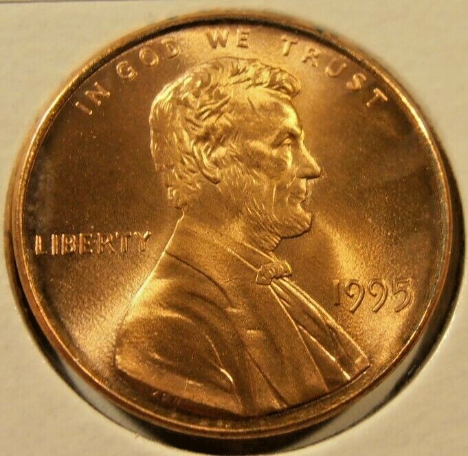 1995 P LINCOLN CENT - BU from a nice roll, FREE SHIPPING