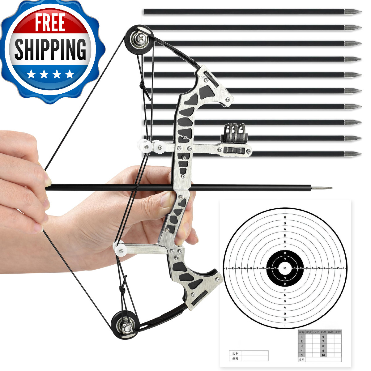 Tietheknot Archery Bow Set Compound Bow Stainless Steel Training Bow Outdoor