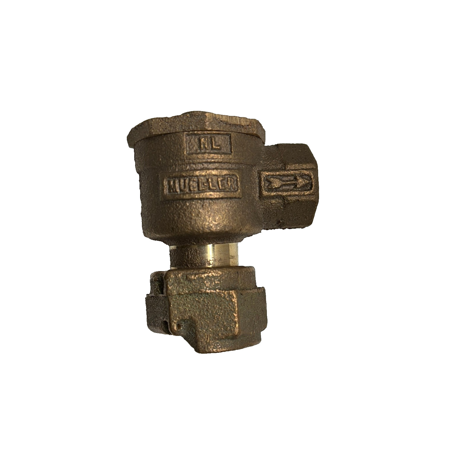 Mueller H-14244 Brass Service Valve Curb Stop Lead-Free NL Water Line