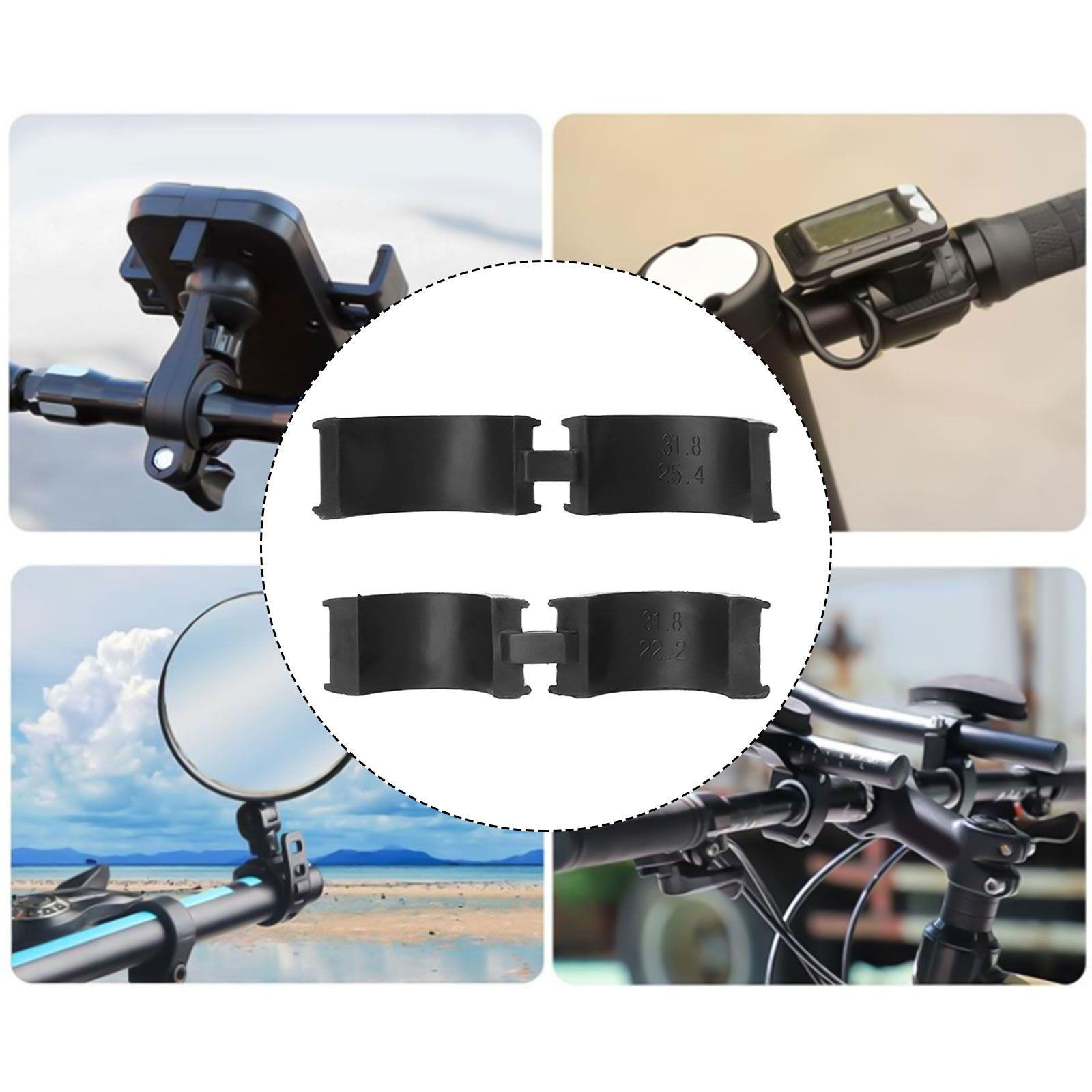 Bicycle Handlebar Stabilizing Gaskets Ideal for Various Accessories Use