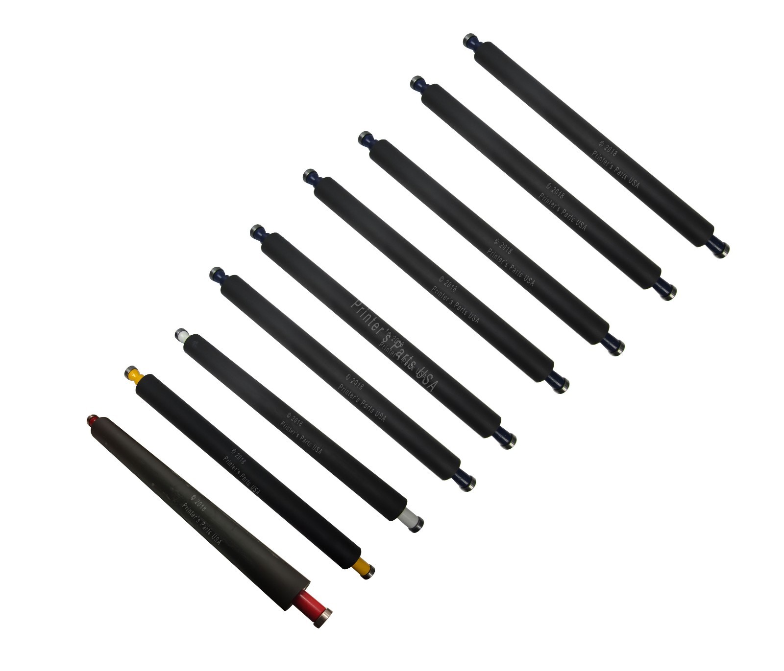 Ink / DDS Direct Dampening Rollers For Heidelberg GTO52 Set of 12 Rubber Rollers