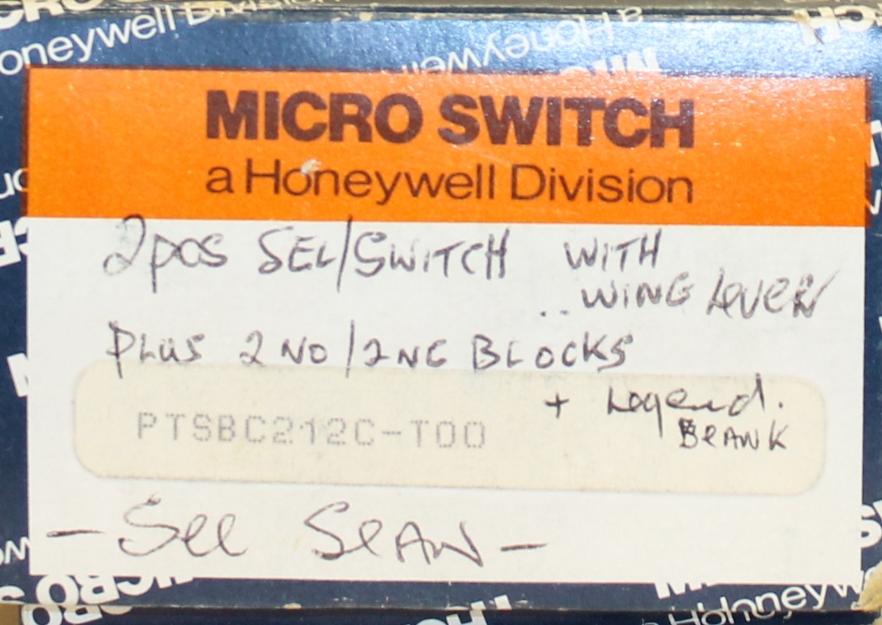 MICROSWITCH 2 Position Long Lever Selector Switch Complete PTSBC212C T00