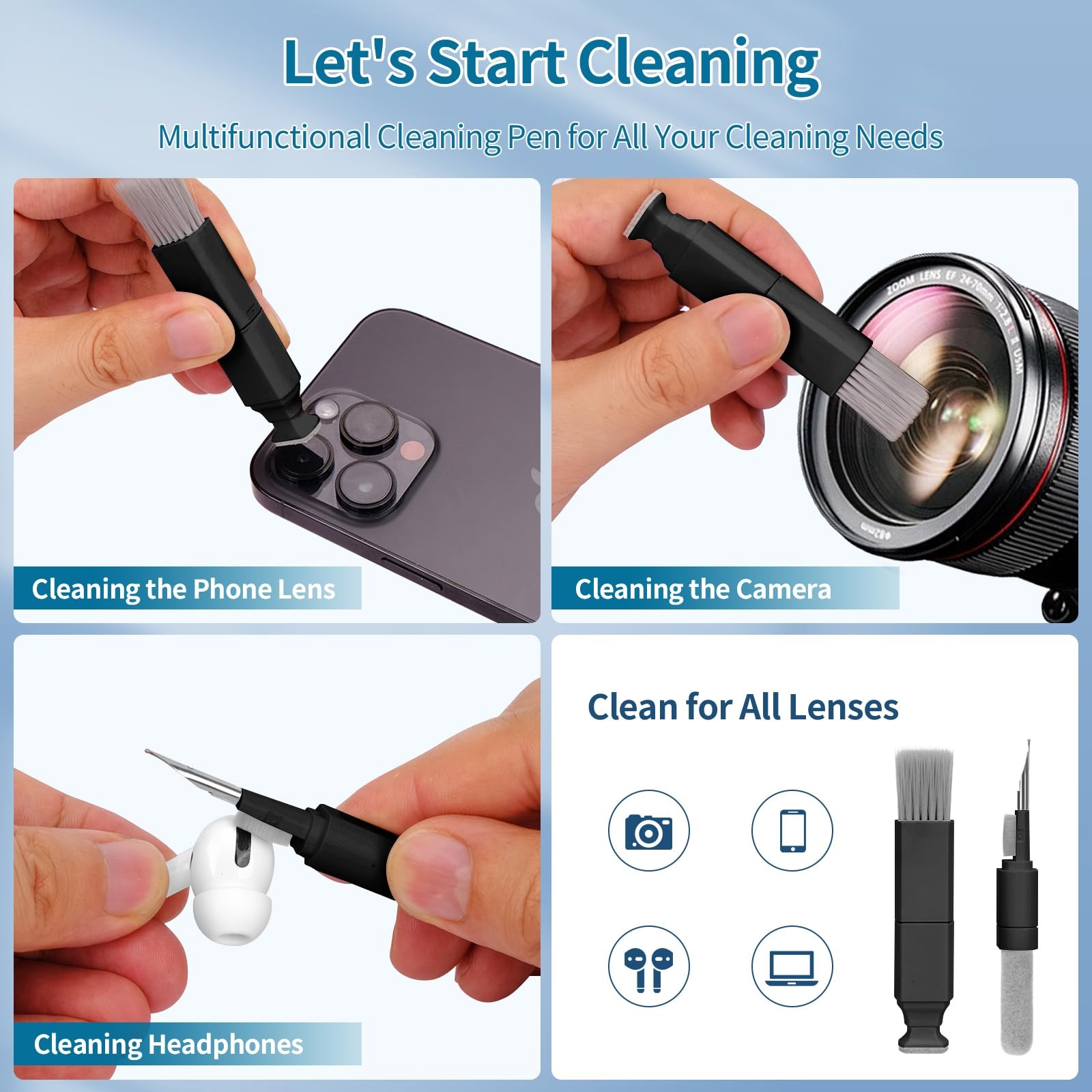 Keyboard Cleaner Laptop Cleaning Kit - Computer Tech Cleaning Brush, Electron...