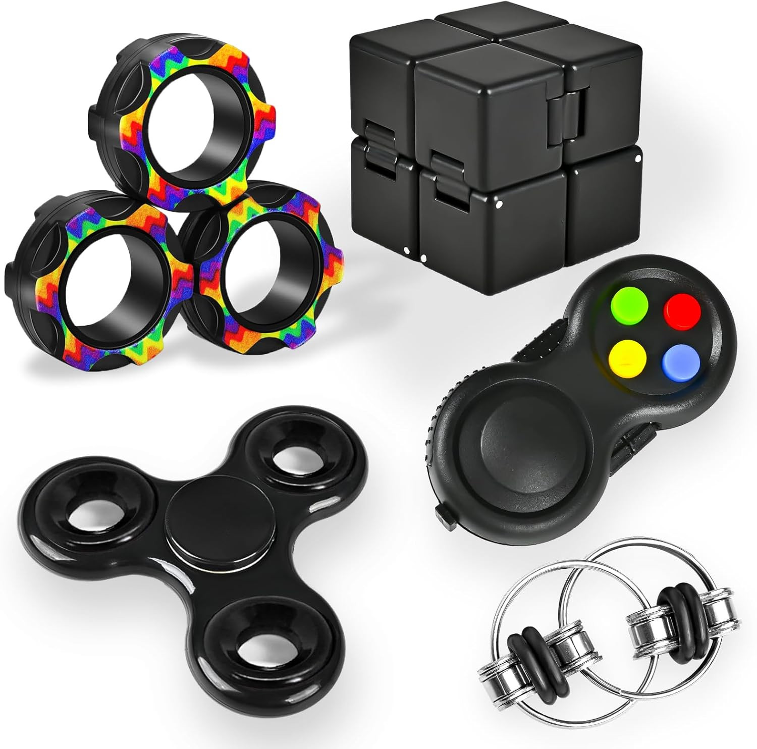 5PC Fidget Toys Adults Set Fidgets for Classroom Must Have Autism Sensory Pack