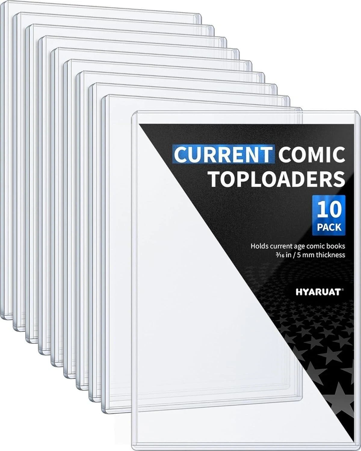 Pack of 10 Current Comic Book Top Loader Hard Sleeve Storage Holders For Display