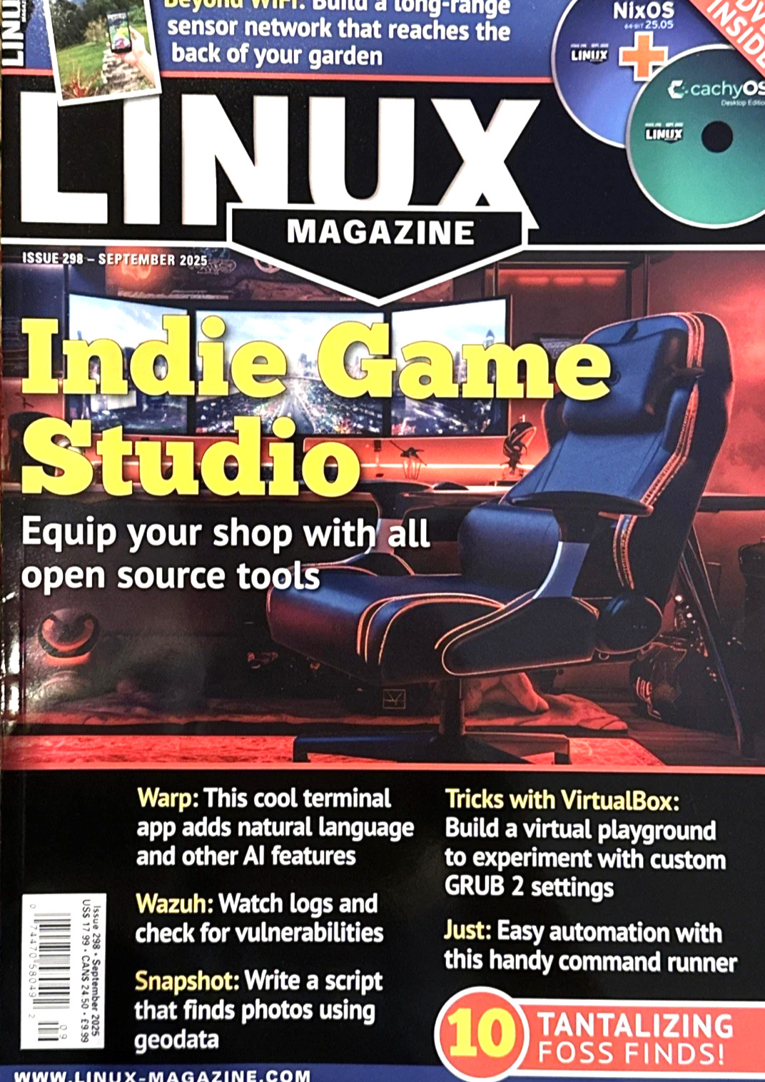 LINUX MAGAZINE #298 | SEPTEMBER 2025 | INDIE GAME STUDIO | DVD INSIDE
