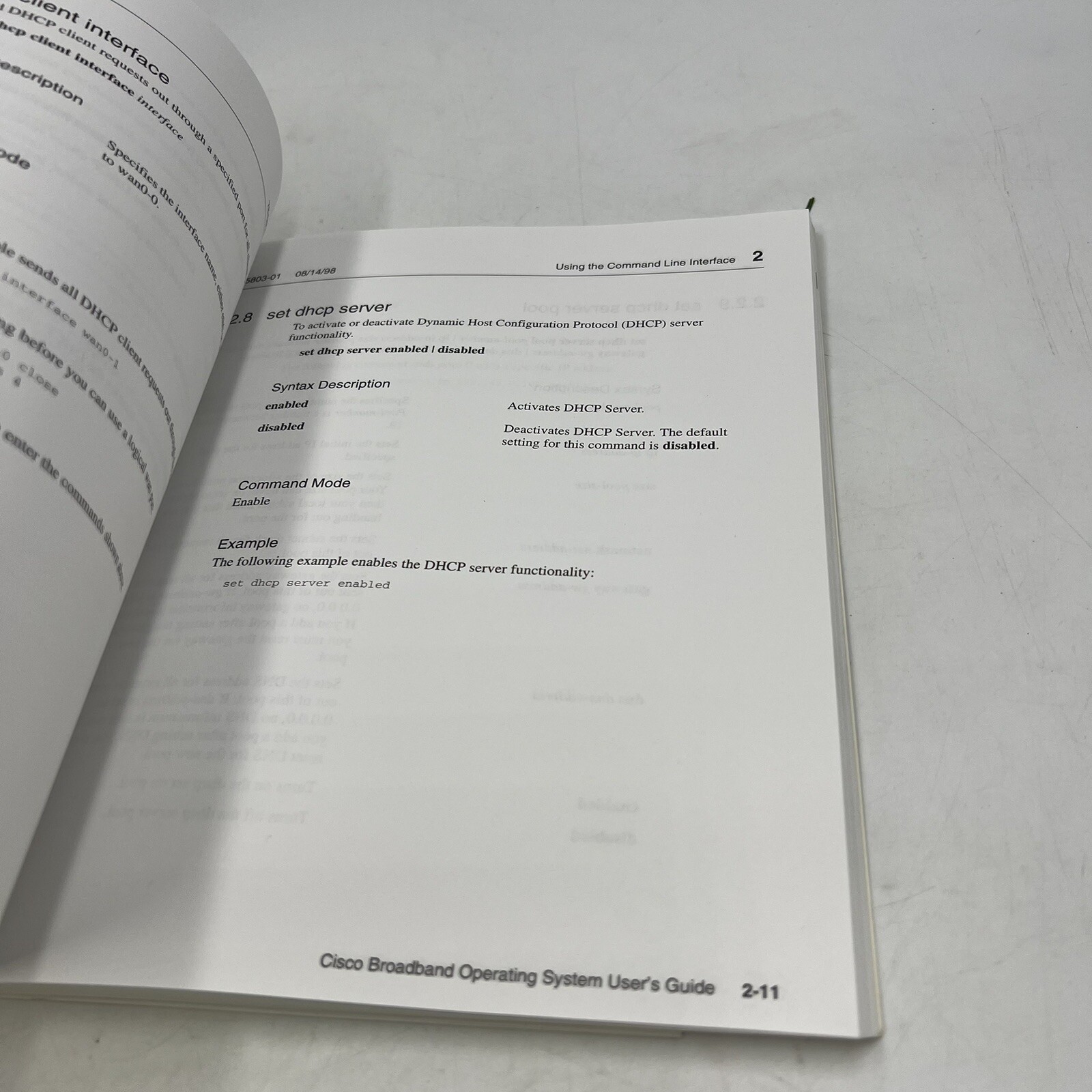 Cisco Broadband Operating System User’s Guide Manual 78-5803-01 1998