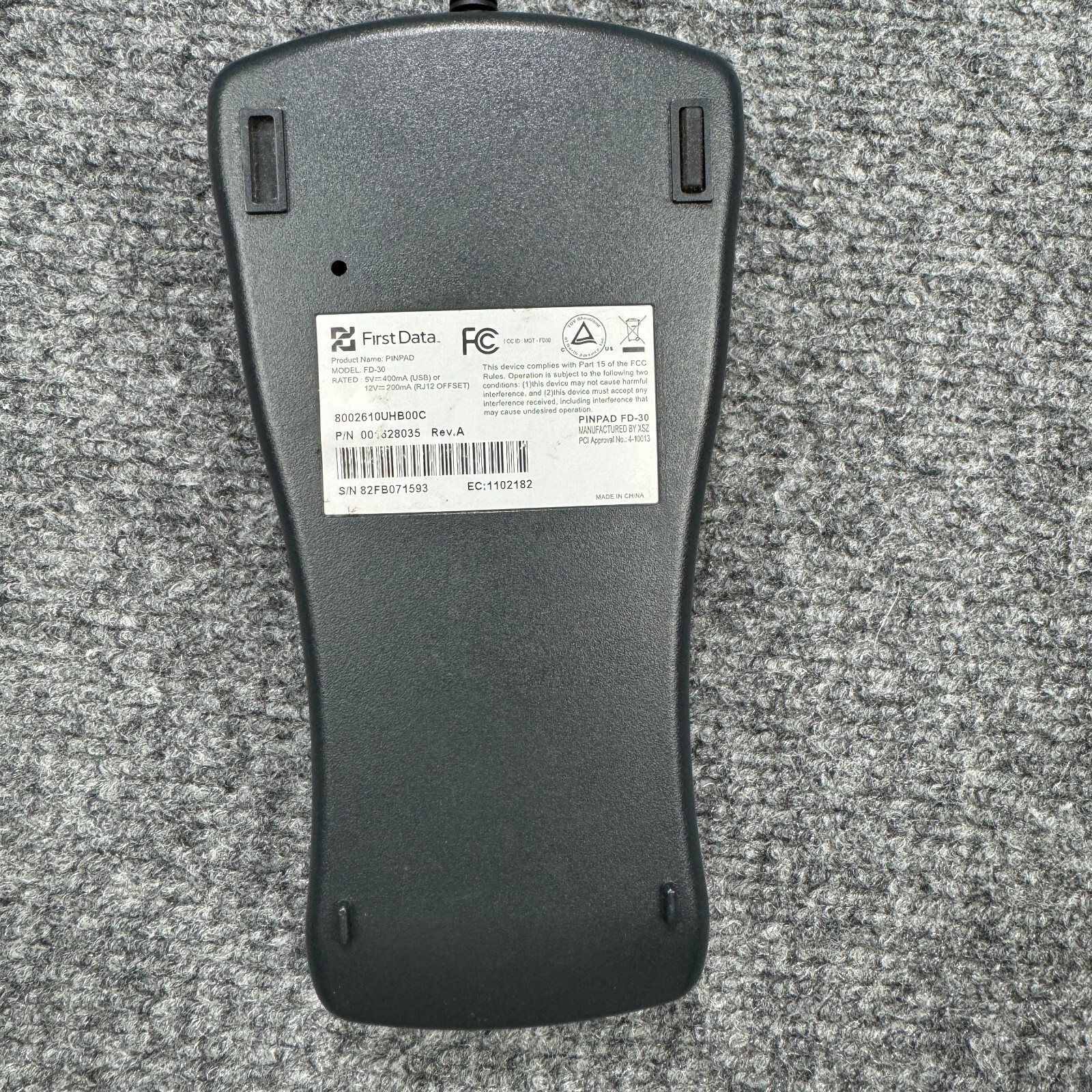 First Data FD30 Pin Pad Credit Card Terminal Reader