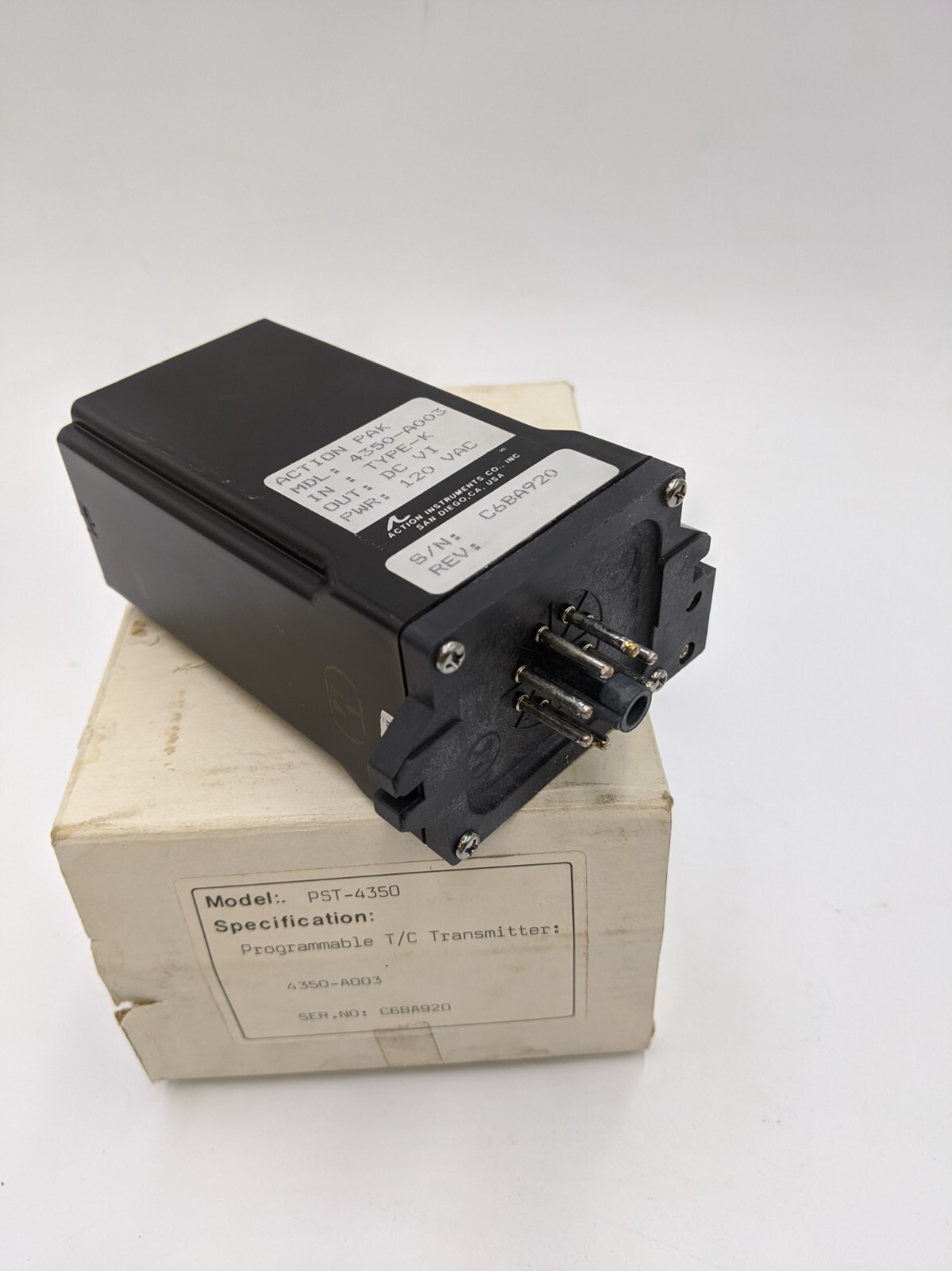 Action Pak 4300-A003 Isolating Transmitter Programmable Type K 120V PST-4350
