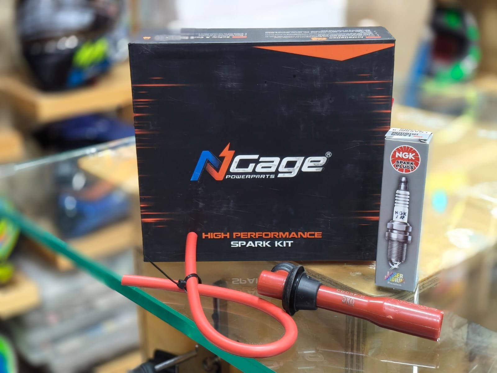 NGAGE Spark Plug Kit Fit For BS6 For RE GUERIILLA 450 , NGK/Ngage double iridium