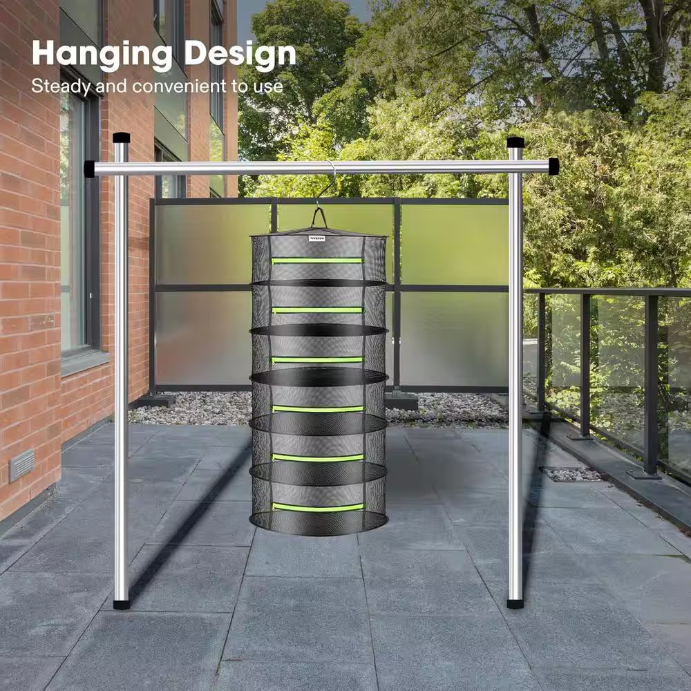 VIVOSUN Mesh Drying Rack Hanging Herb Dryer 6 Layer Plant Flower Drying Net