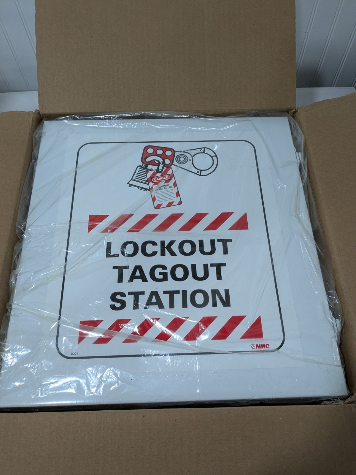 AccuformNMC Empty Steel Lockout Cabinet 15" Wide x 16" High x 5-1/2" Deep LOC
