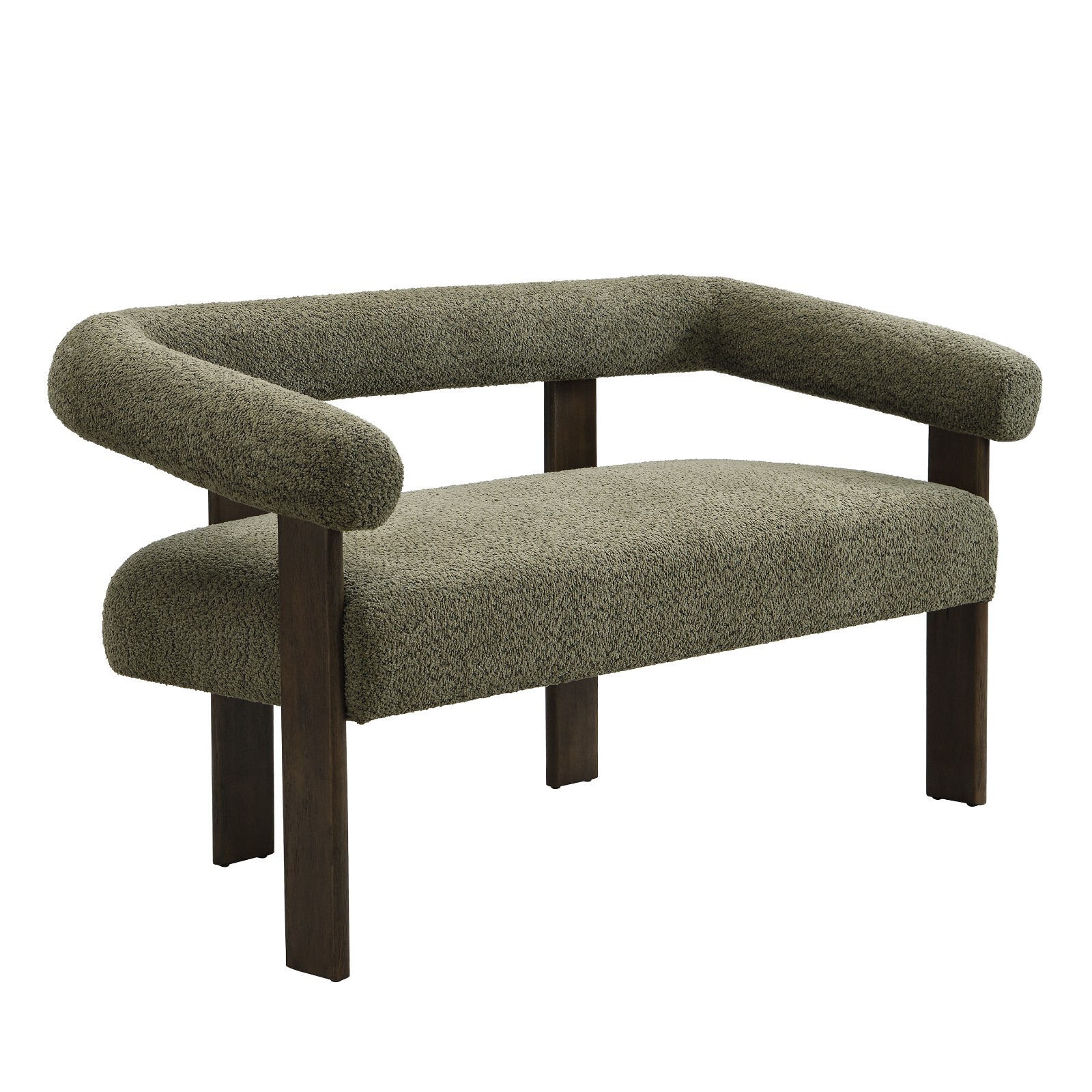 Modern Fabric Loveseat Sofa Bench Upholstered 2-Seat Armchair LivingRoom Bedroom