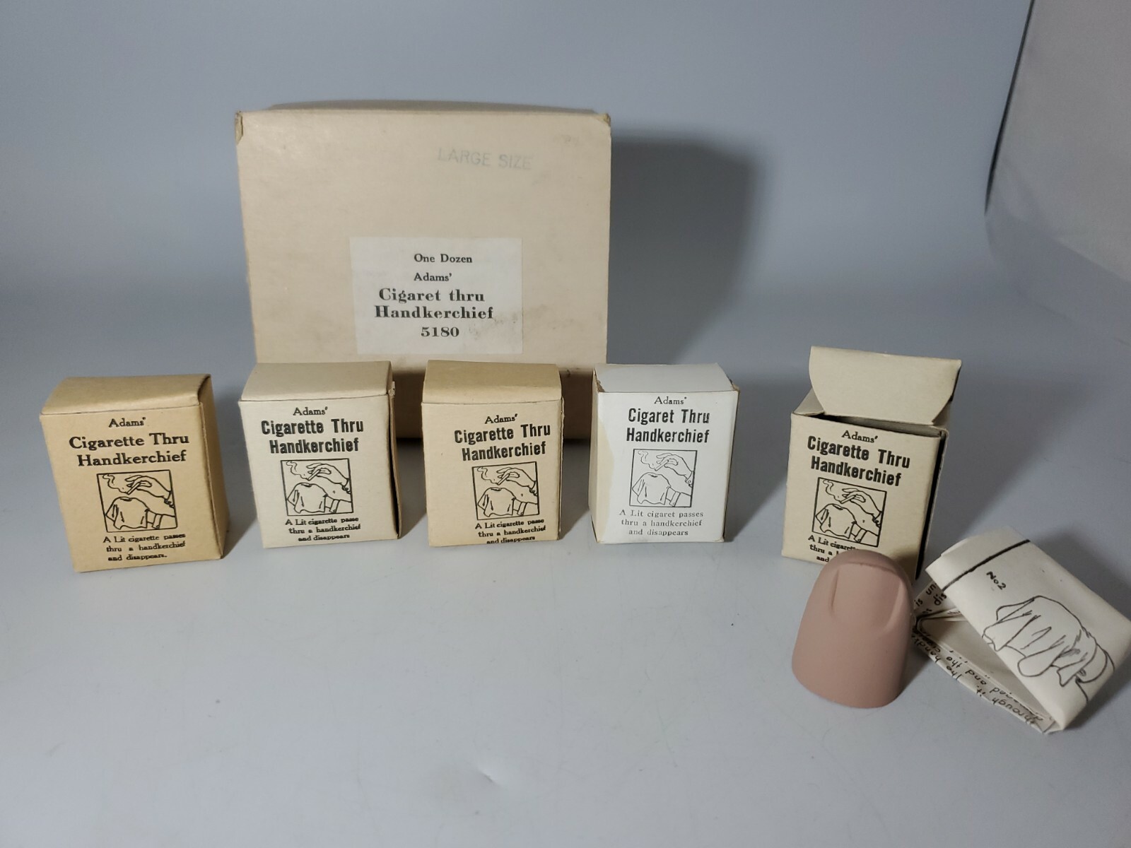 LOT OF 5 1950’s ADAMS’ CIGARETTE THRU HANDKERCHIEF NOS