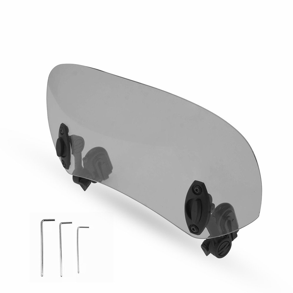 Universa Motorcycle Windshield Wind Screen Deflector Extension Spoiler Clip On N