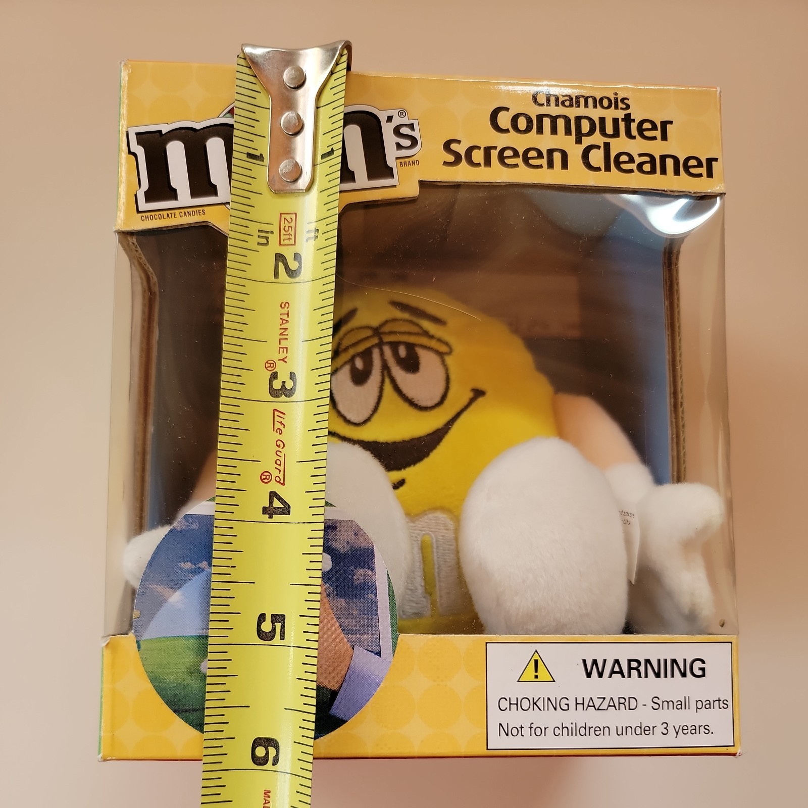 Vintage M&Ms Chamois Computer Screen Cleaner Yellow 2007 NIB