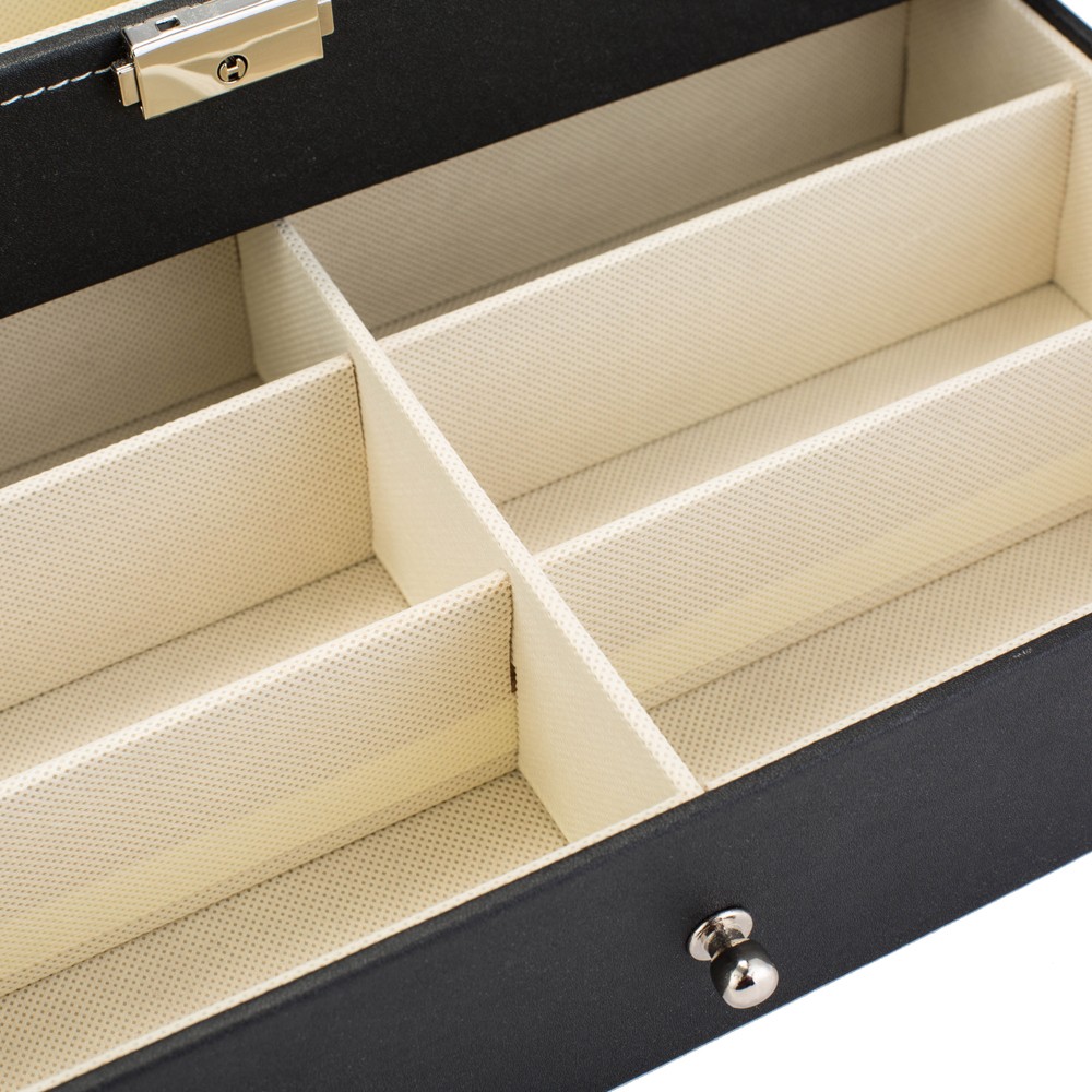 12 Piece Eyeglasses Storage and Glasses Display Drawer Lockable Case Organizer